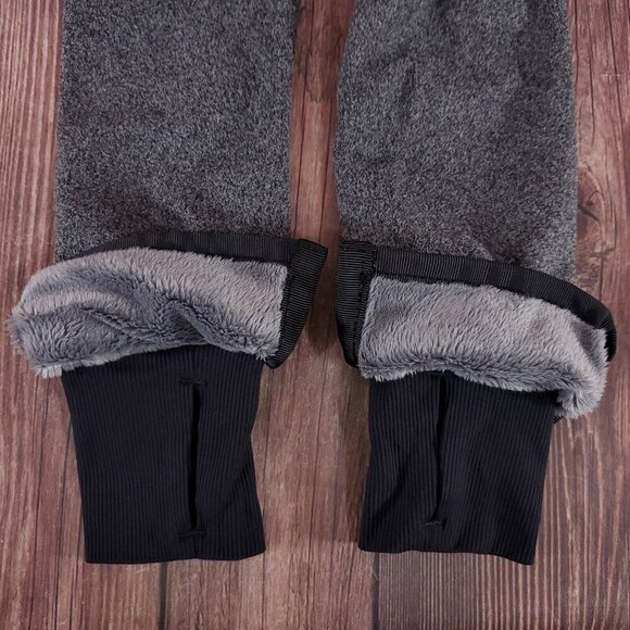 Ivivva Girls Size 10 Gray Business Wrap Fleece Lined Jacket Thumbholes Warm - Picture 9 of 15